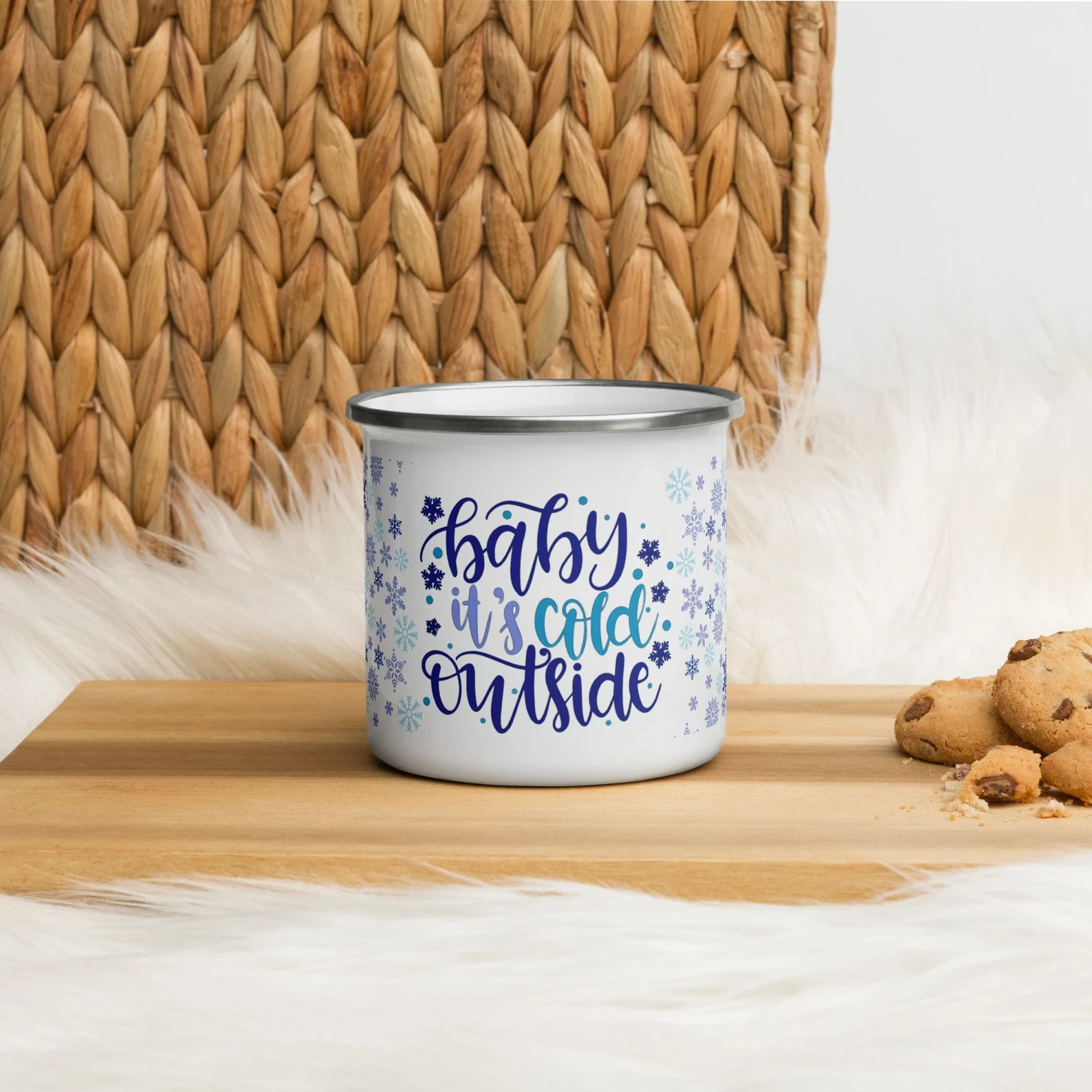 Baby It's Cold Outside Enamel Mug