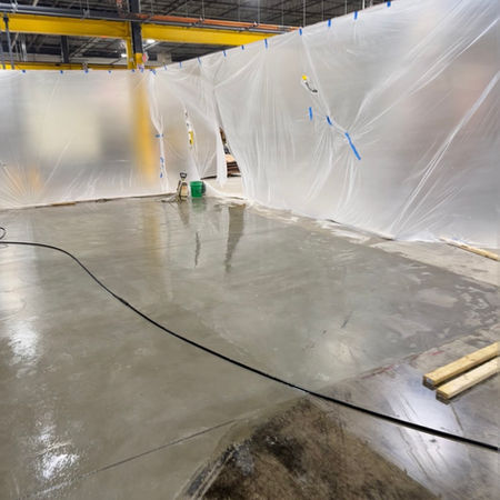 concrete pouring warehouse floor Chicago distribution center
