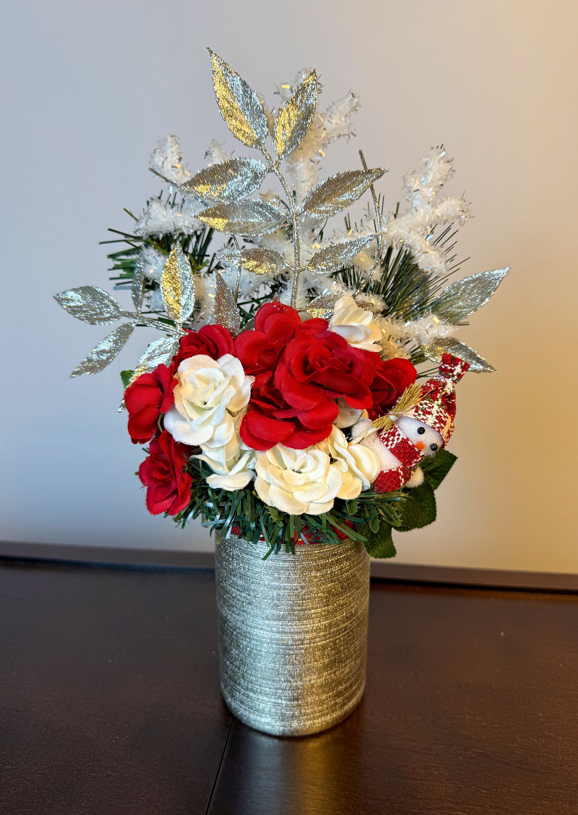 Festive Flowery Snowman