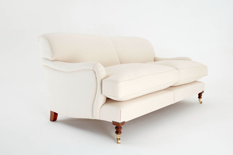 Fred 3 seater sofa product shot. Our sustainable sofas are plastic free and designed with eco materials, making them a perfect choice for a truly sustainable home.