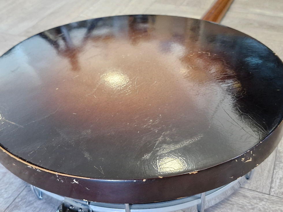 Thumbnail: John Grey & Sons London Post-War 4 String Tenor Banjo With White Hard Case.