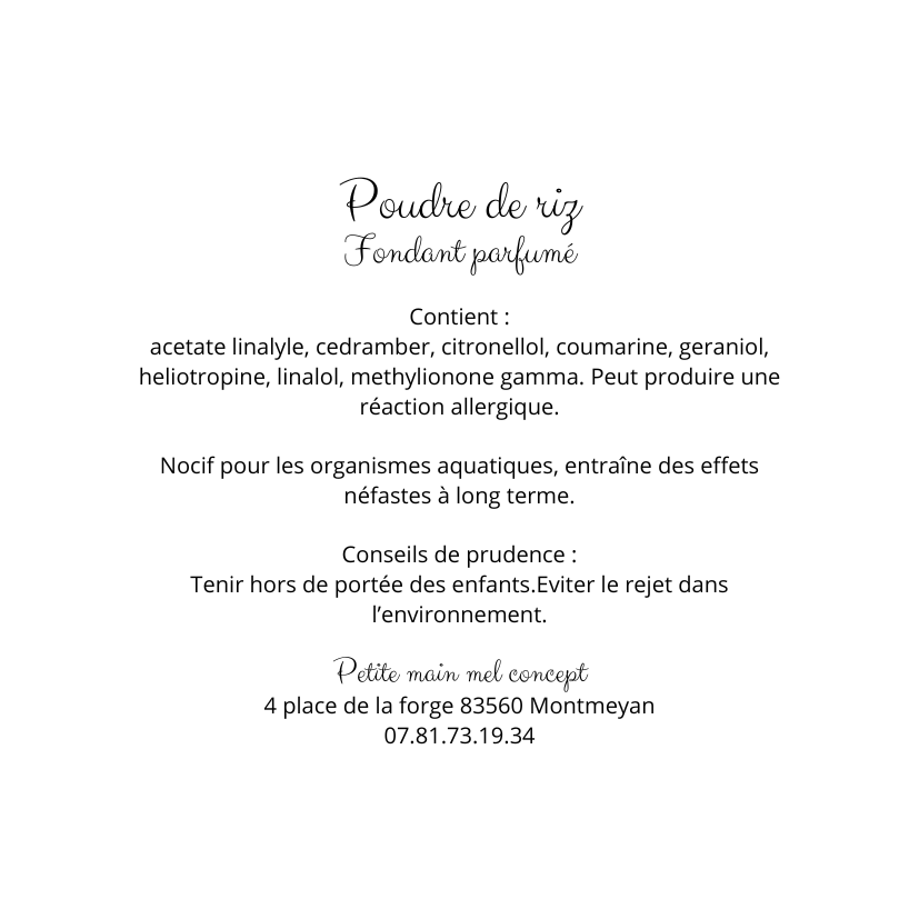 Miniature : Fondant poudre de riz