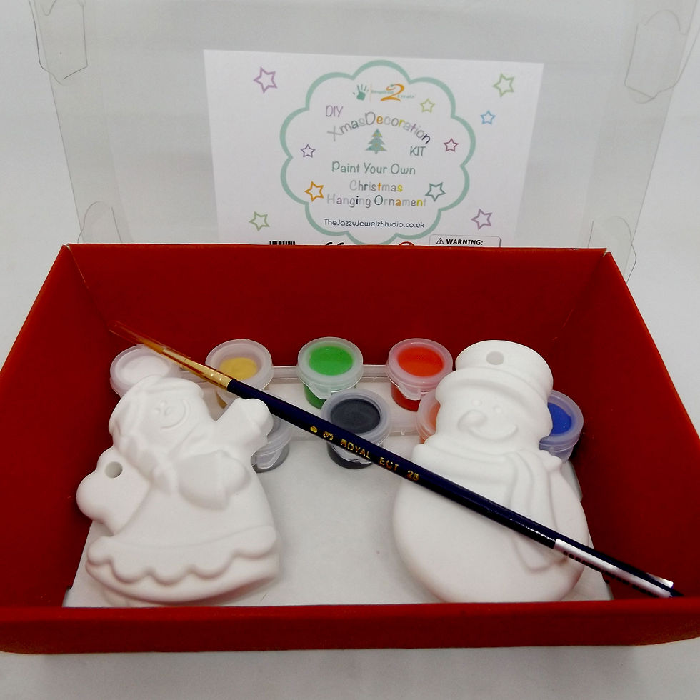 Thumbnail: Paint Your Own Christmas Ornament - Kids Craft Kit in Gift Box