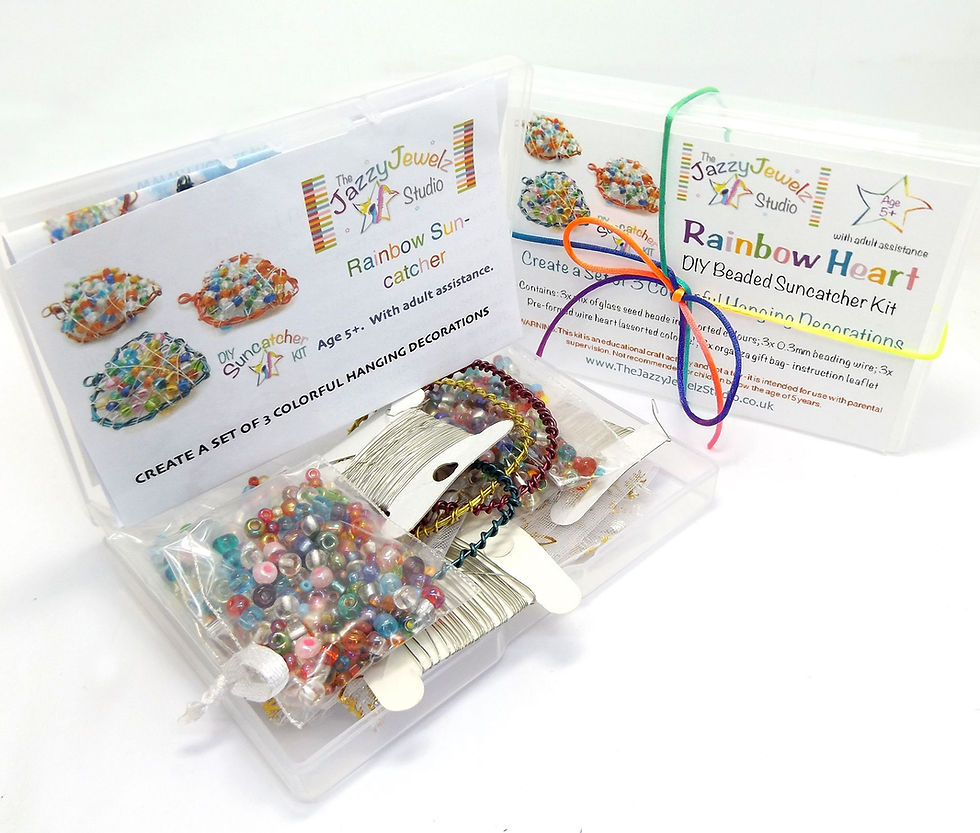 Thumbnail: DIY Craft Kit, Set of 3 DIY Wire Wrapped Hearts