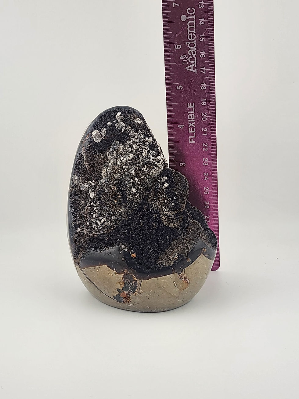 Thumbnail: 5" Tall Septarian Nodule with Calcite Crystals on Aragonite Matrix