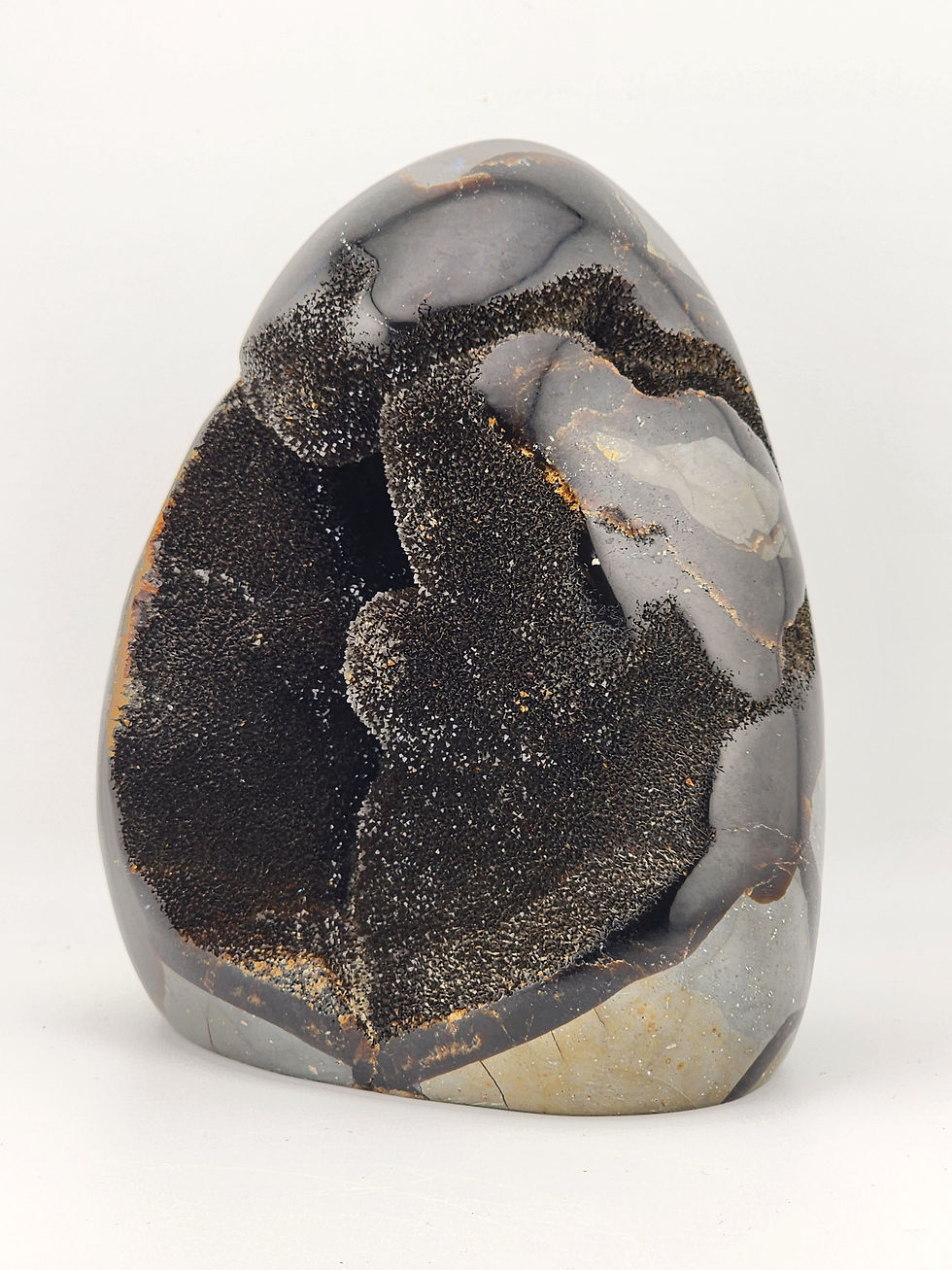 Thumbnail: 5" Tall Septarian Nodule with Calcite Druzy over Aragonite Matrix