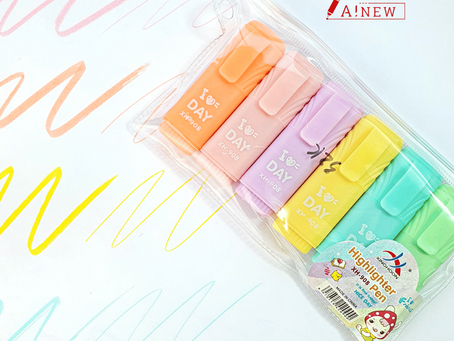 Review Bút Highlight Nhỏ Cute Xỉu Giá "Hạt Dẻ" Cho Team Take Note