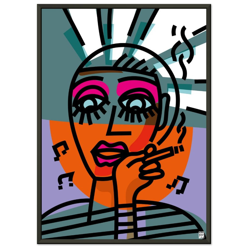 JAZZ WEEKENDER - gerahmter Kunstdruck "Zuschauerin" (50 x 70 cm)