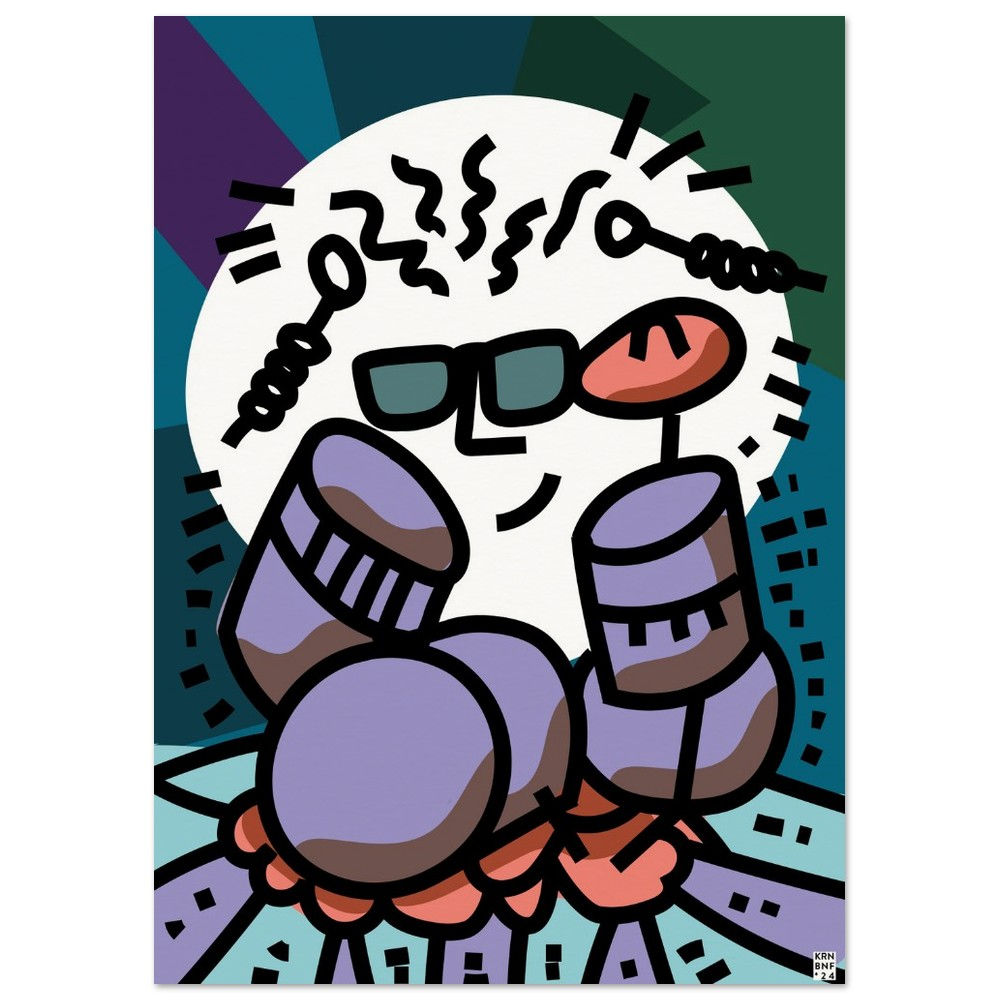 JAZZY WEEKENDER - Kunstdruck "Trommel" (50 x 70 cm)