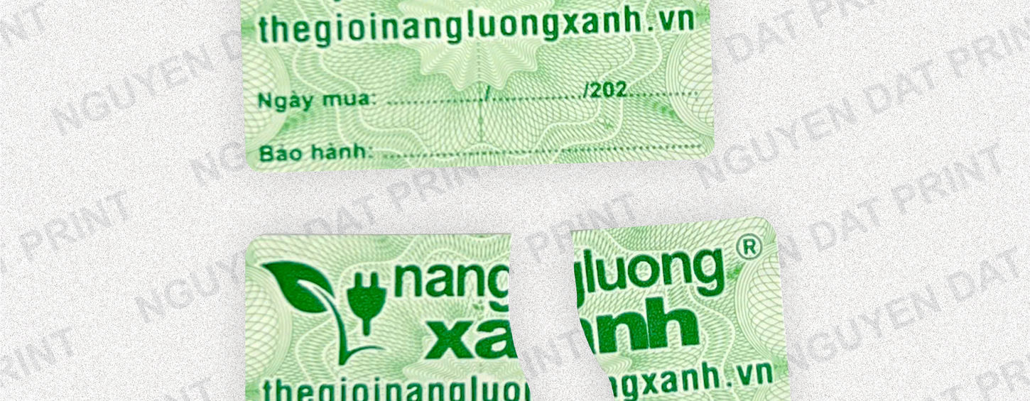 Tem vỡ 25x15 mm xanh lá