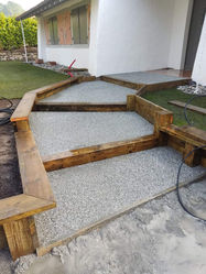 Réalisation d'un escalier bois et béton
