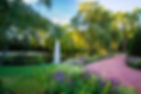 Photo of Brick Path and water fountain in a pond, Our Team page, Crest Hollow Country Club