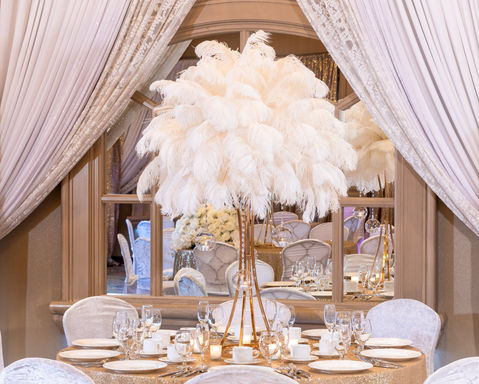 White Feather Centerpieces