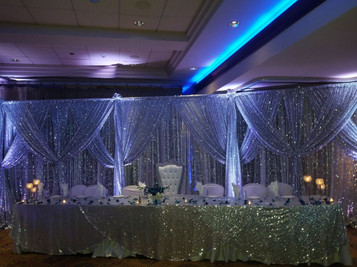 Backdrop/Court Table Decor