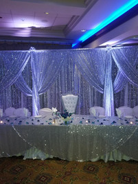 Backdrop/Court Table Decor