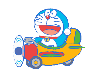 Doraemon airplane.gif