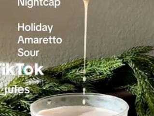 Santa’s Nightcap Amaretto Sour with Rye Whisky Cocktail
