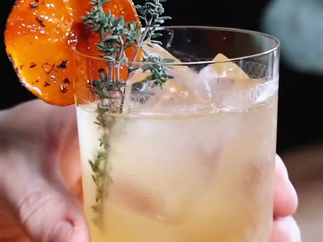 Tangerine and Thyme Bourbon Smash