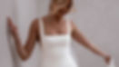 cleanes Fit and Flare Brautkleid mit geradem Ausschnitt und Trägern bei LOVE LACE Brautmode in Nürnberg