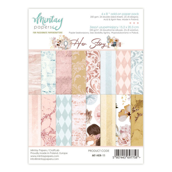 Mintay Papers - Her Story 6x8 add on Paper Pad