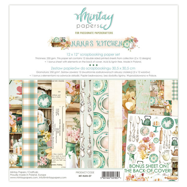 Mintay Papers - 12 x 12 Paper Set - Nana's Kitchen
