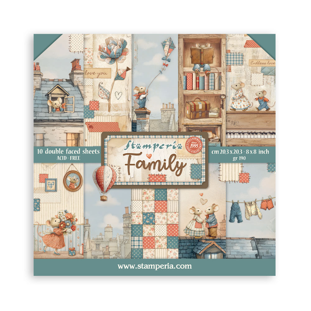 Stamperia Scrapbook Pad 8x8 - Family