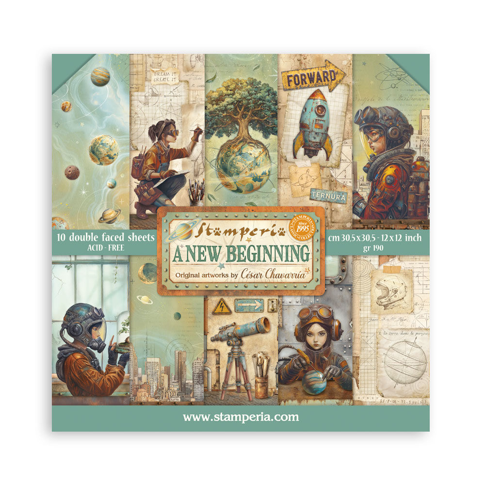 Stamperia 12x12 Scrapbook Papers - A New Beginning
