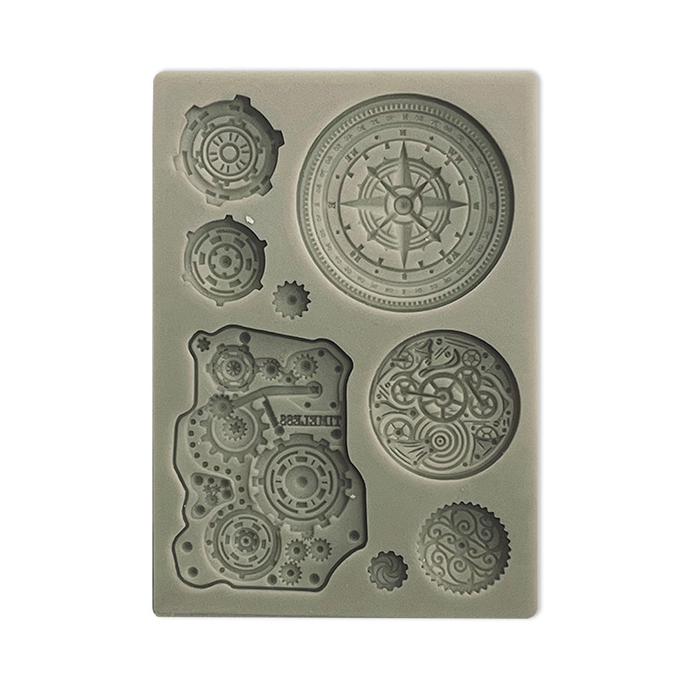 Stamperia Silicone Mould A6 Compass and Gears