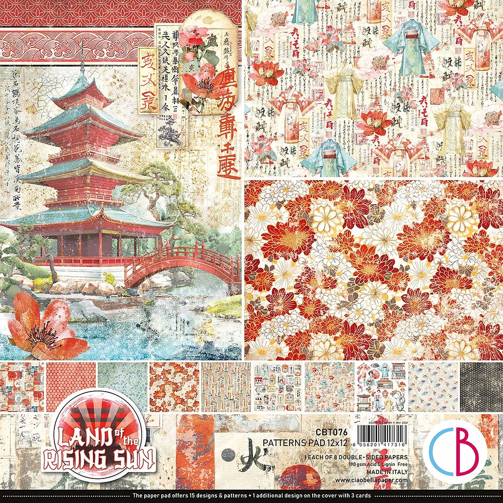 Ciao Bella - Land of the Rising Sun Patterns Pad 12x12 Pad