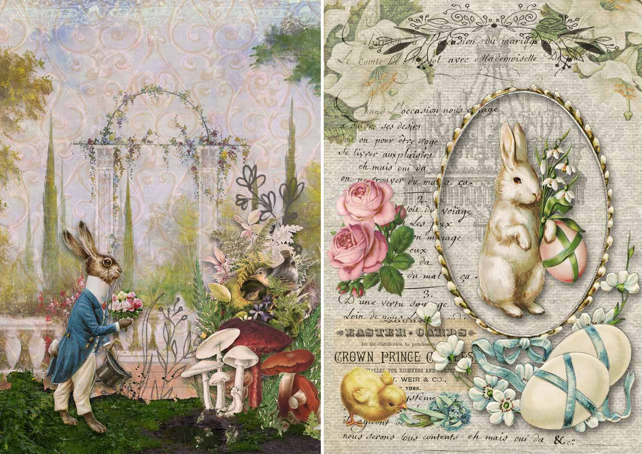 Decoupage Queen - Two Bunnies