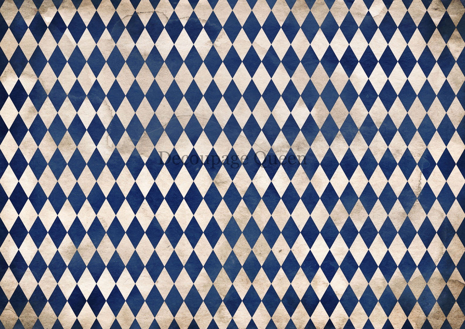 Decoupage Queen A4 - Navy Blue Harlequin