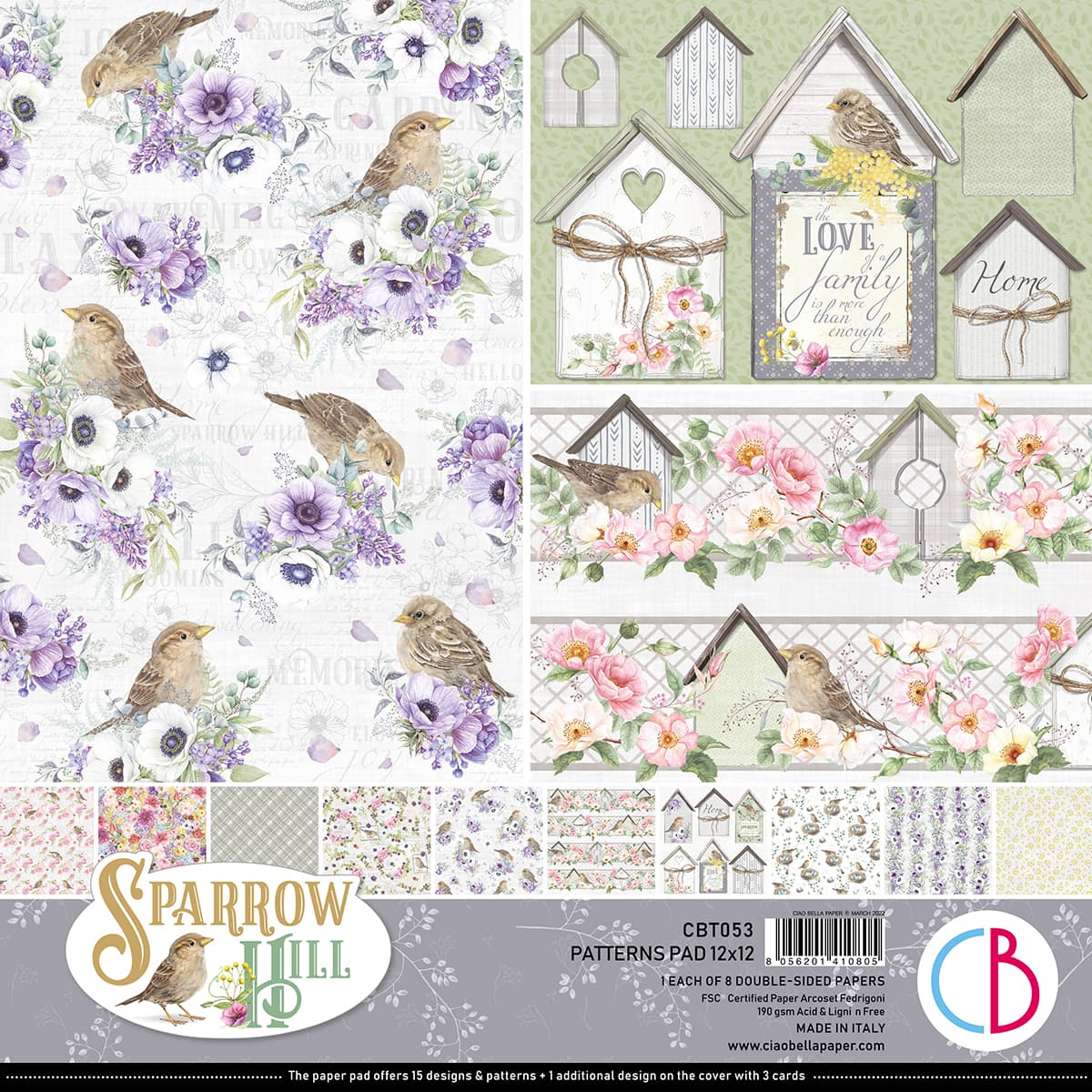 Ciao Bella - Sparrow Hill 12x12 Patterns Pad