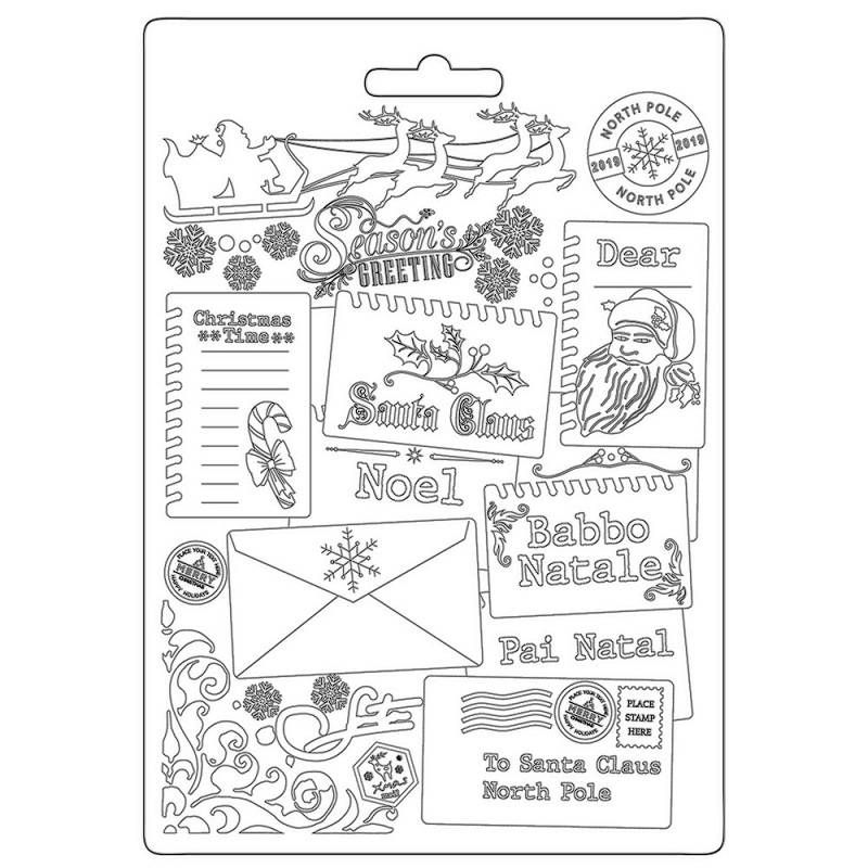 Stamperia Soft Mould A5 - Romantic Christmas Cards