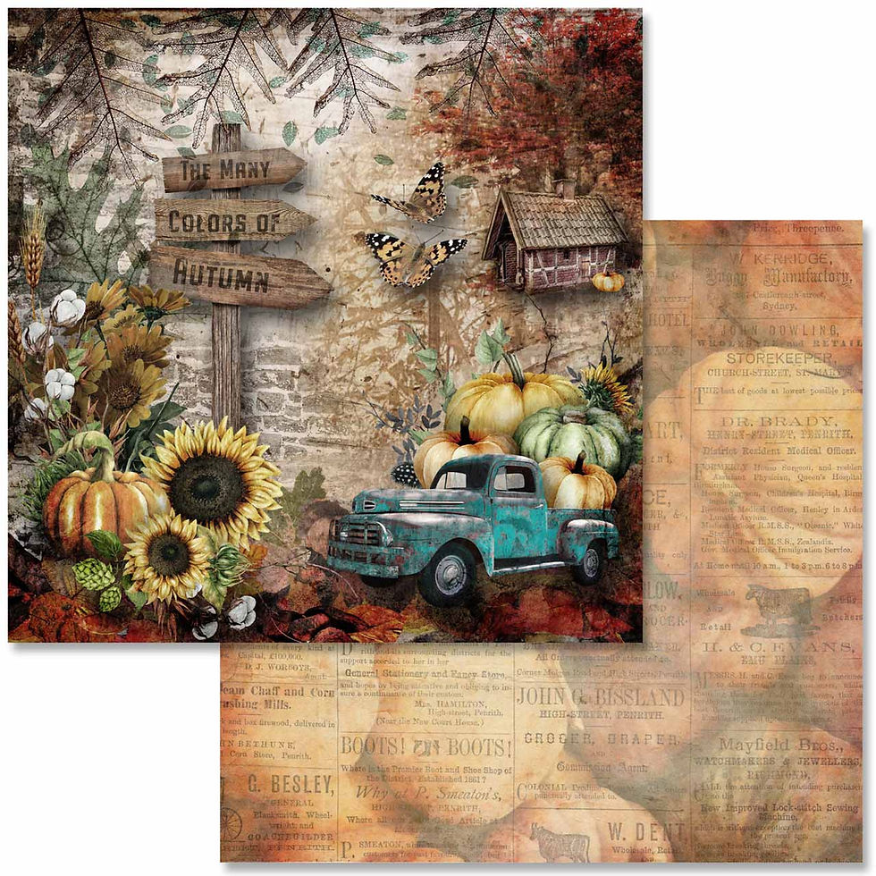 Thumbnail: Decoupage Queen - Autumn Collection Scrapbook Papers
