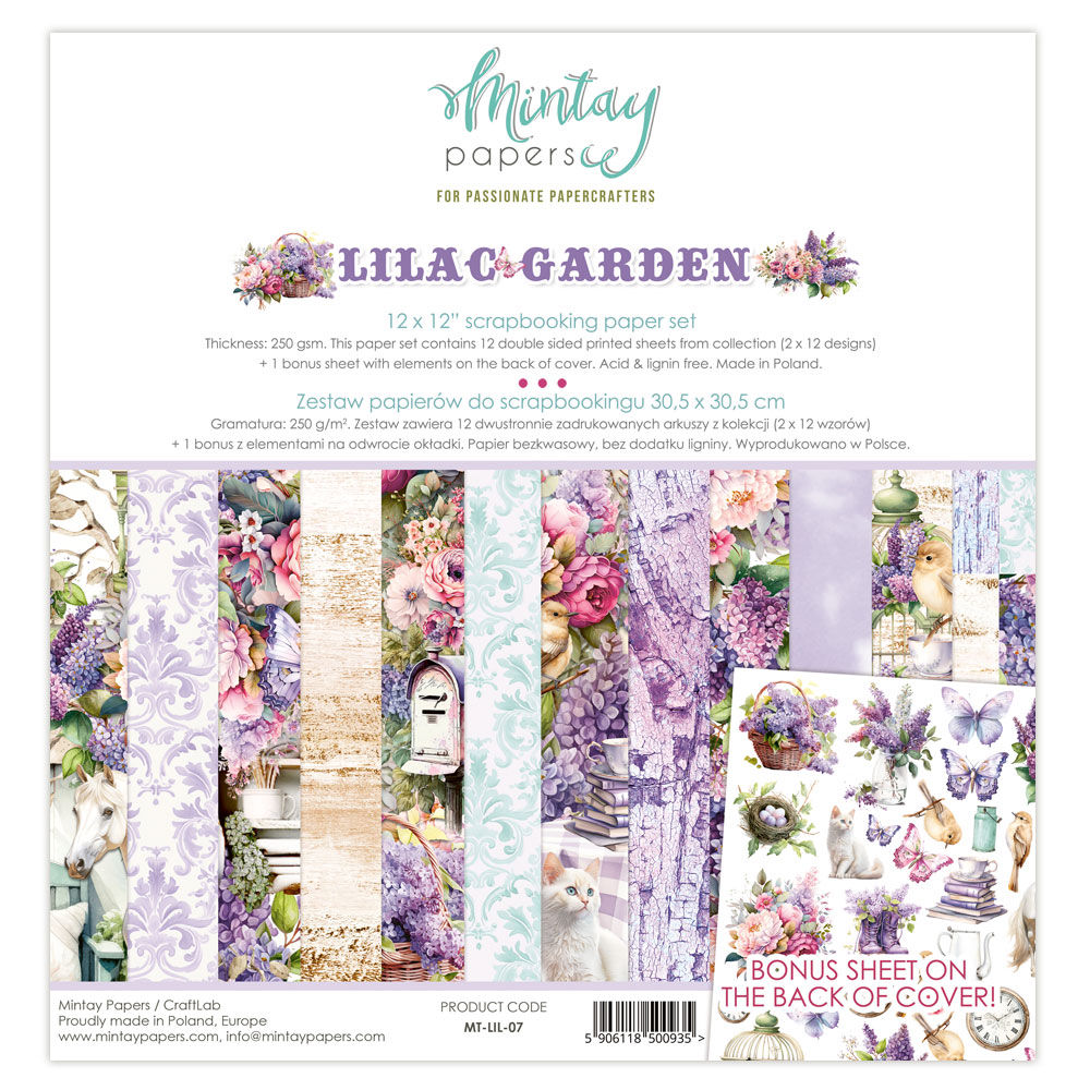 Mintay Papers - 12 x 12 Paper Set - Lilac Garden
