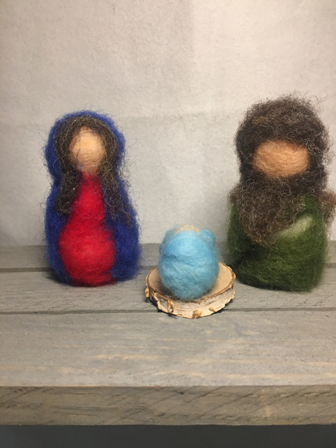 maria en jozef met kindje