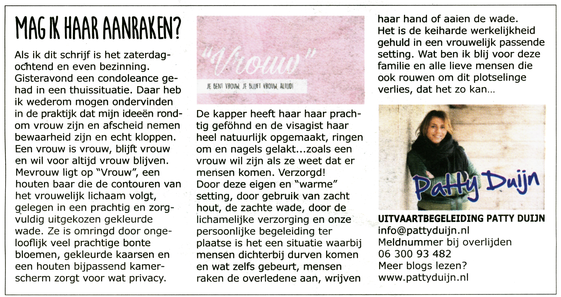 Mag ik haar aanraken?