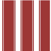 Conrad striped tablecloth, tomato red and white - Table & Tulle