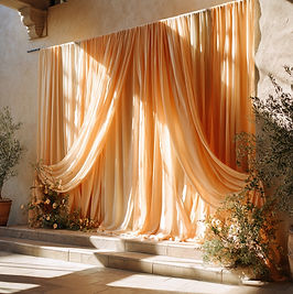 Interior fabric textile event drape draping installation wall coverage. venue transformation