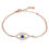 Thumbnail: Evil Eye Elliptical Bracelet Blue Rose Gold