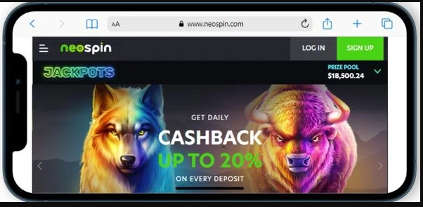 NeoSpin Casino App Interface