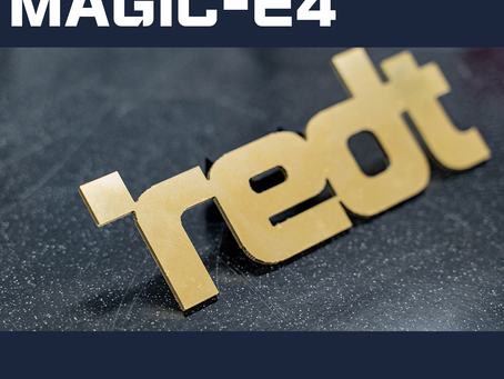 [MAGIC™-E4] 두께 3T 황동판에 REDT 로고 컷팅