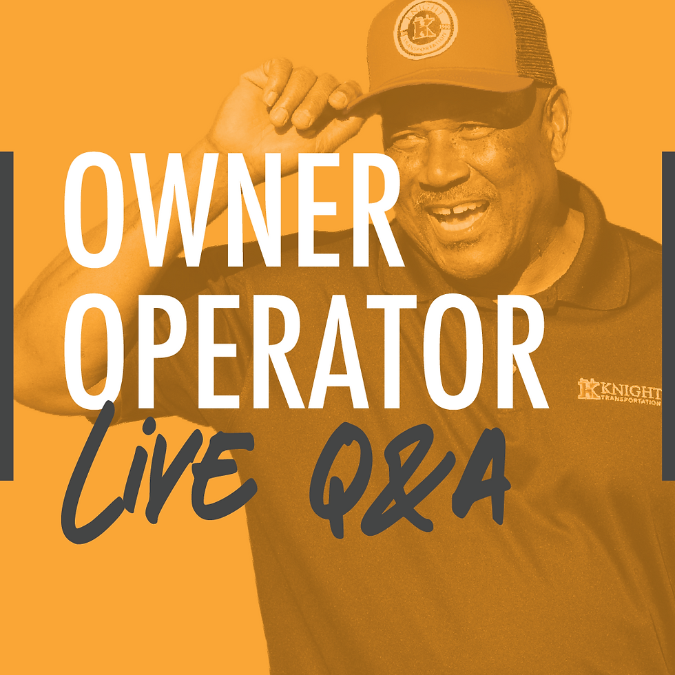 Owner Operator Live Stream Q&A - New 2026 ICOA