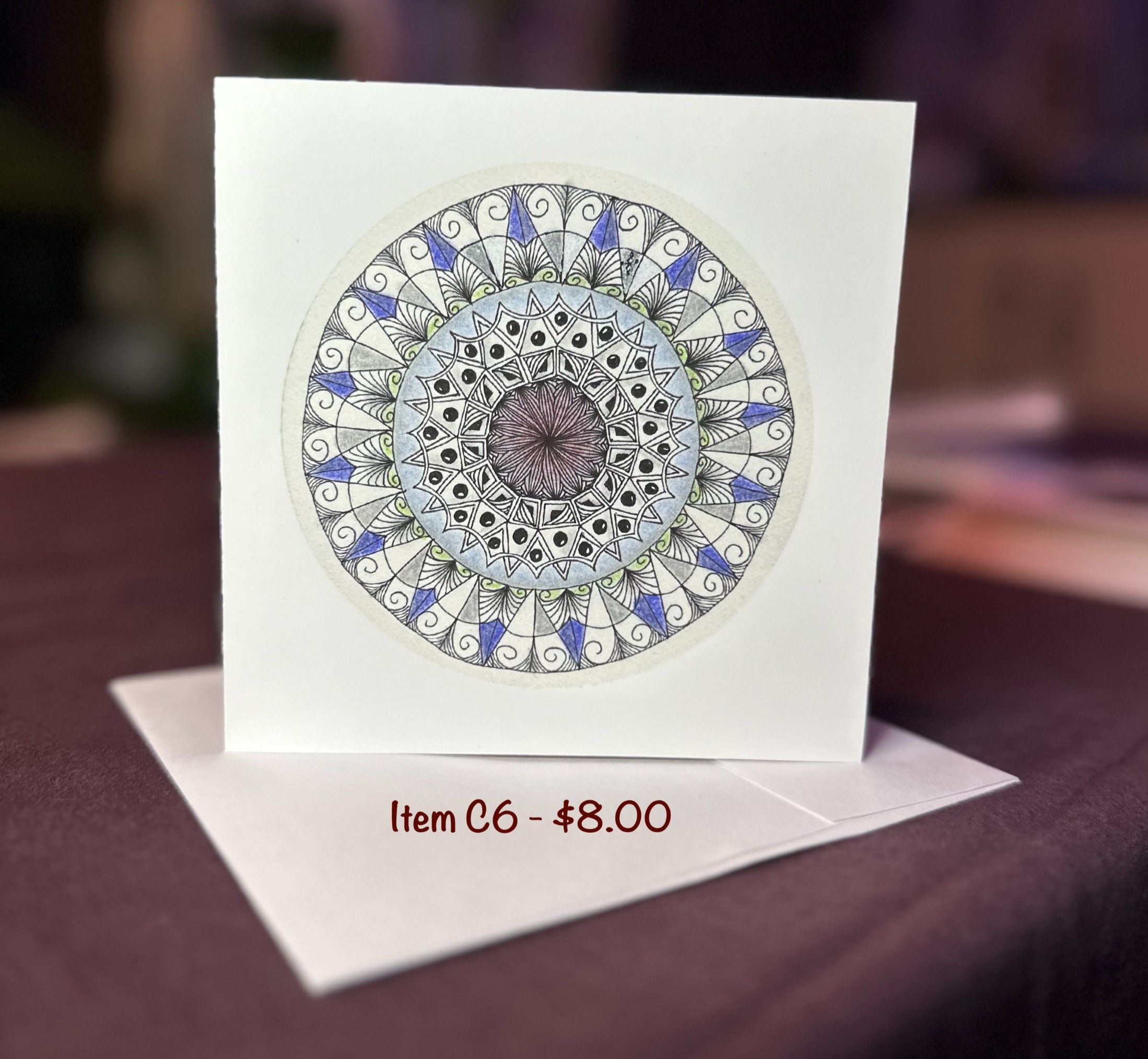 Item C6 - 5" x 5" greeting card