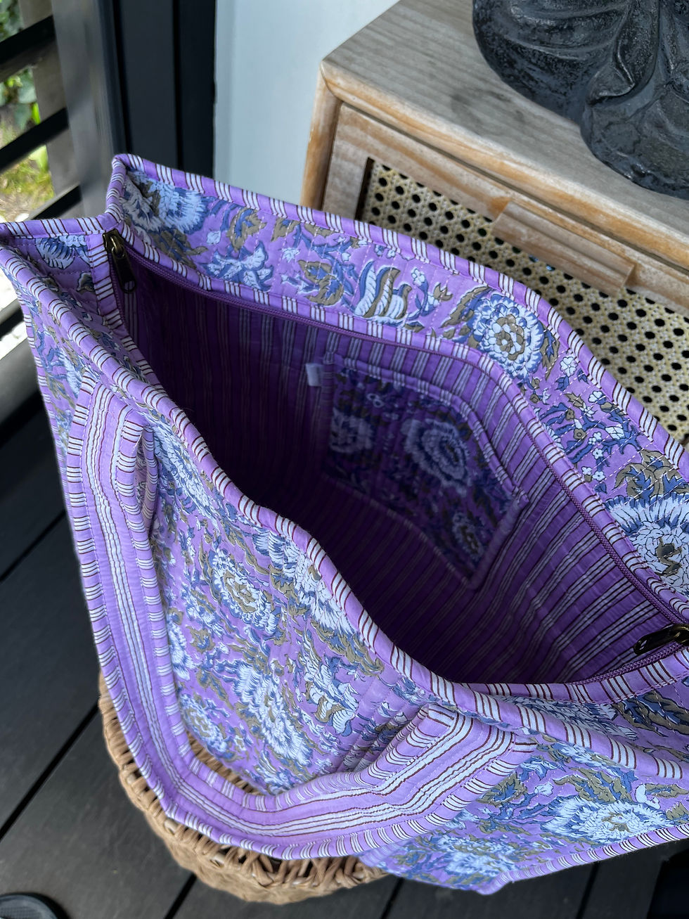 Thumbnail: Tote bag ‘Purple flower’- paars
