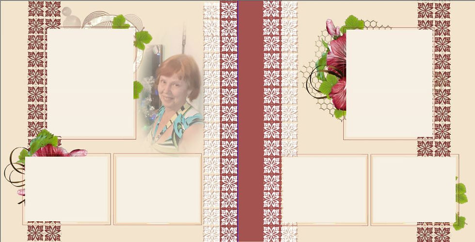 оформление разворота с эффектом "фото по фону"