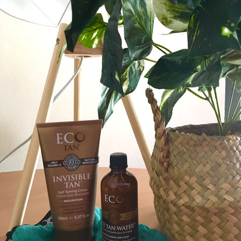 Ghost to Lightly Toasted -  testing an organic tan. 