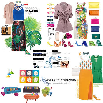 Tropical clothing home decor makeup