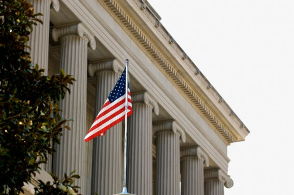 American Flag Displayed