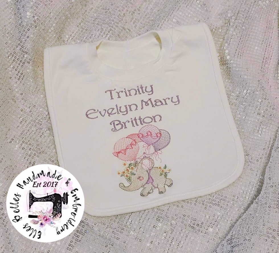Personalised & Embroidered Baby BIb
